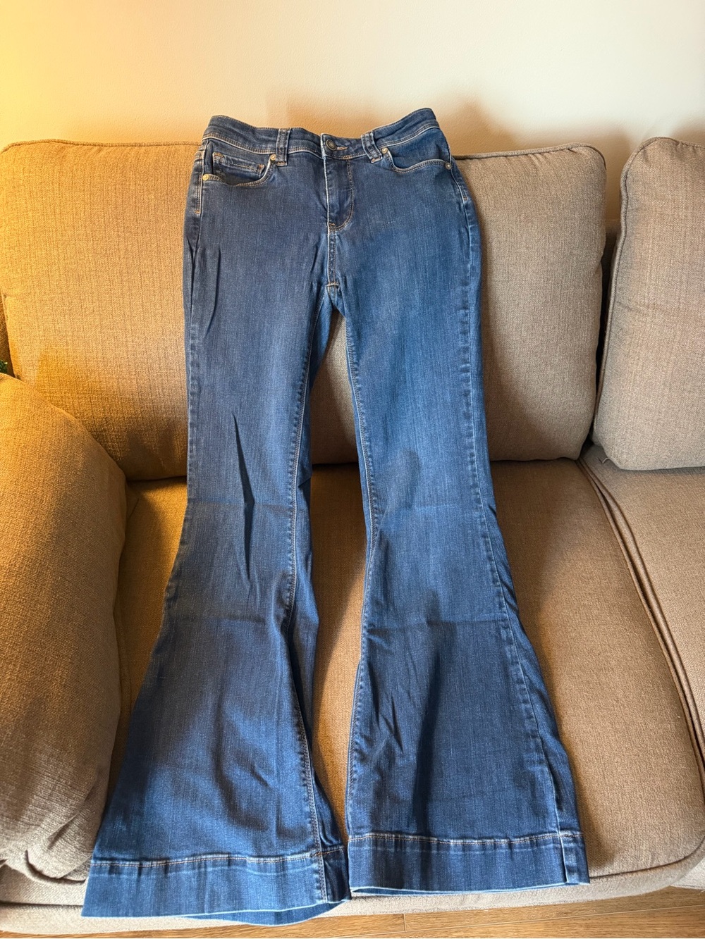 We The Free Dark Blue Flared Jeans